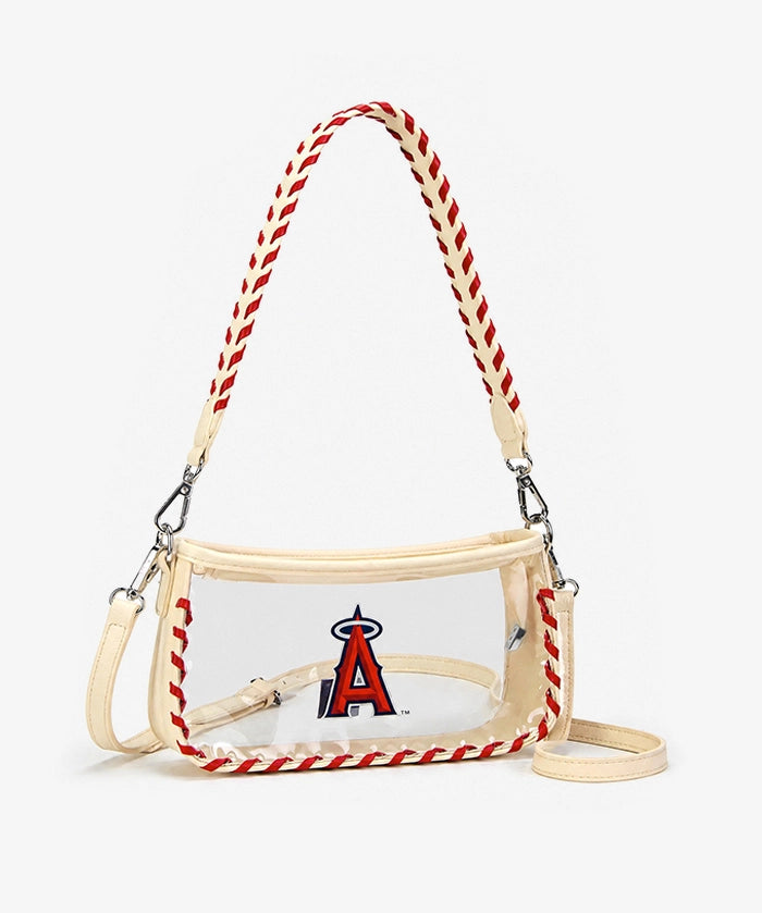 MLB Los Angeles Angels Clear Bag with Baseball Stitch