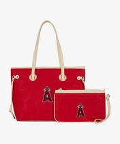 MLB Los Angeles Angels Tote Bag with Wristlet Wallet