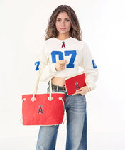 MLB Los Angeles Angels Tote Bag with Wristlet Wallet