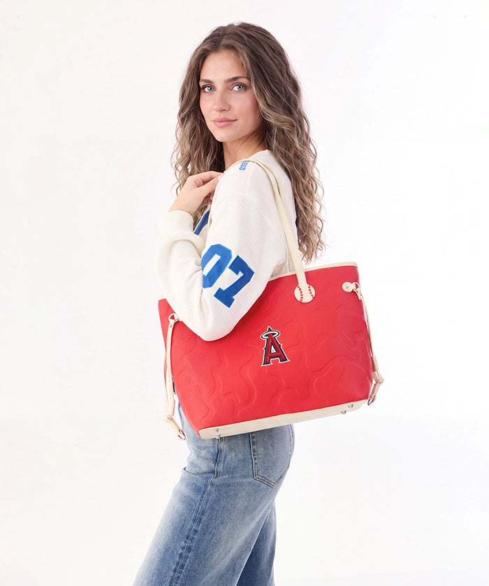 MLB Los Angeles Angels Tote Bag with Wristlet Wallet