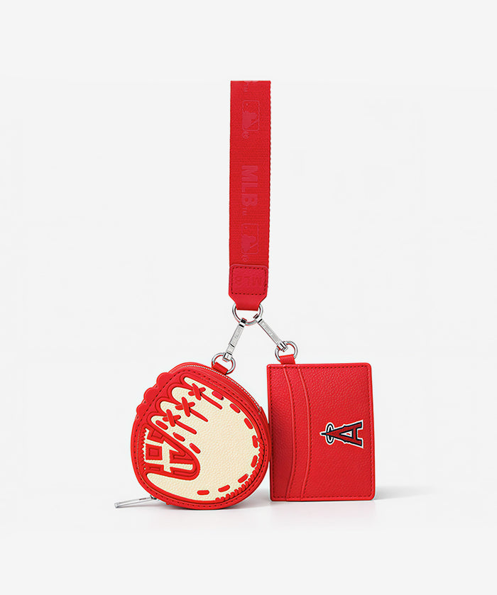 MLBLosAngelesAngelsWristletCoinPurseCardHolderSetwithBaseball-ShapedDesign_5.webp