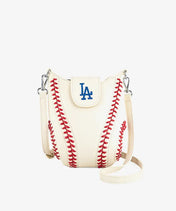 MLB Los Angeles Dodgers Crossbody Bag With Baseball Seam