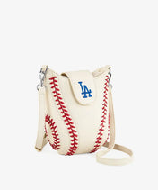 MLB Los Angeles Dodgers Crossbody Bag With Baseball Seam
