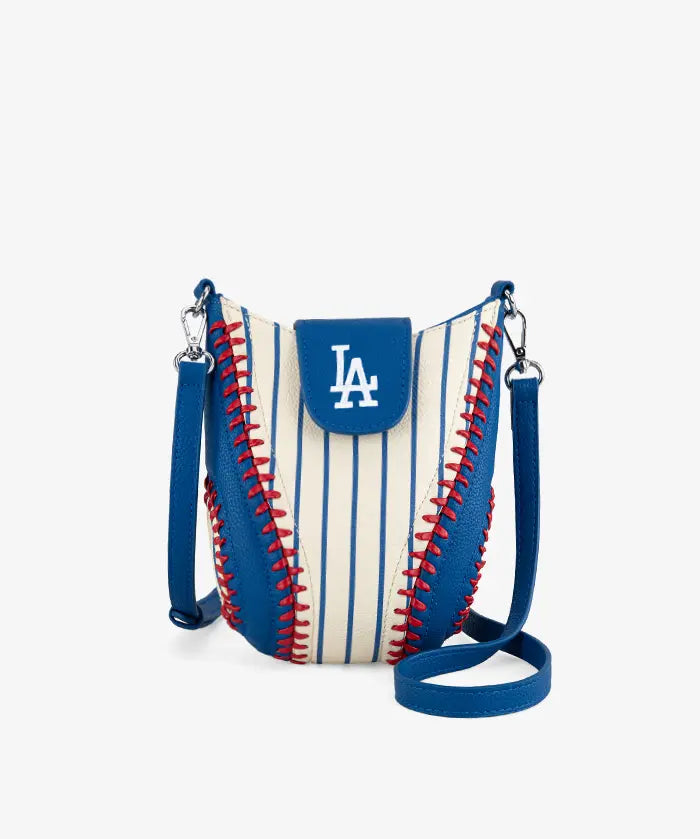 MLB Los Angeles Dodgers Crossbody Bag With Baseball Seam