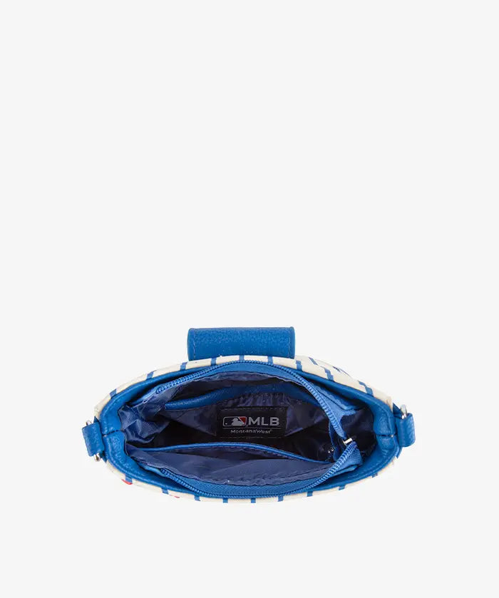 MLB Los Angeles Dodgers Crossbody Bag With Baseball Seam