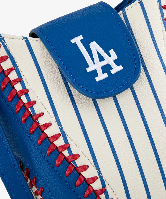 MLB Los Angeles Dodgers Crossbody Bag With Baseball Seam