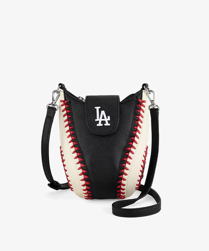 MLB Los Angeles Dodgers Crossbody Bag With Baseball Seam