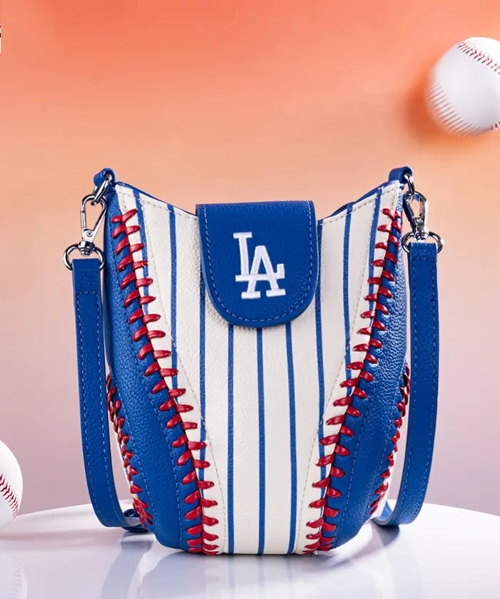 MLB Los Angeles Dodgers Crossbody Bag With Baseball Seam