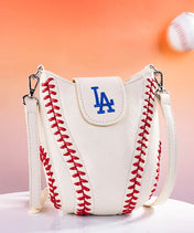 MLB Los Angeles Dodgers Crossbody Bag With Baseball Seam