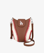MLB Los Angeles Dodgers Crossbody Bag With Baseball Seam