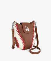 MLB Los Angeles Dodgers Crossbody Bag With Baseball Seam