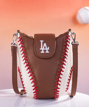 MLB Los Angeles Dodgers Crossbody Bag With Baseball Seam