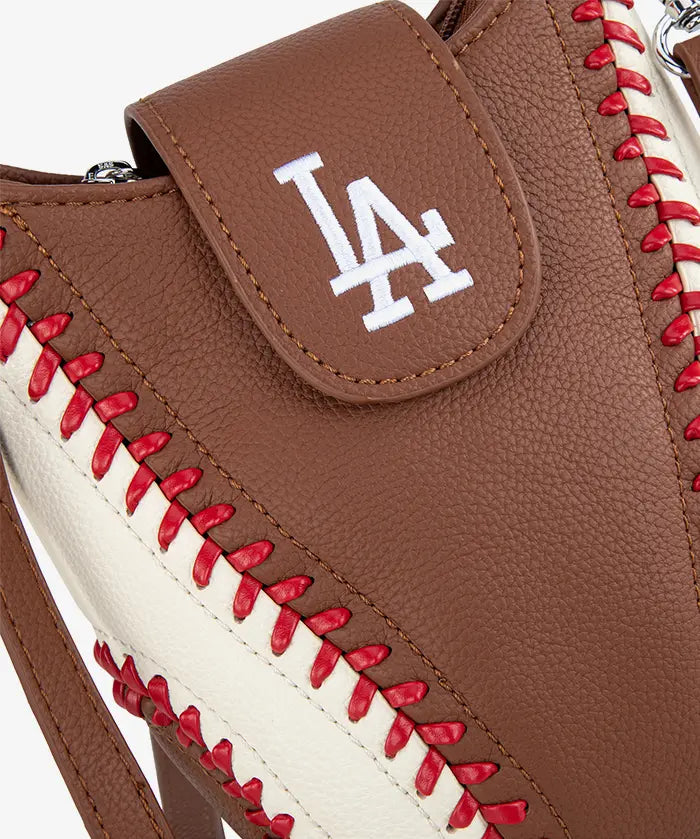 MLB Los Angeles Dodgers Crossbody Bag With Baseball Seam