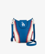 MLB Los Angeles Dodgers Crossbody Bag With Baseball Seam