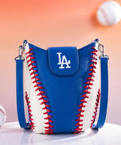 MLB Los Angeles Dodgers Crossbody Bag With Baseball Seam