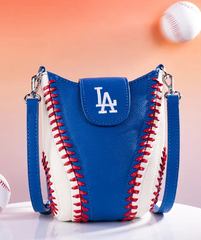MLB Los Angeles Dodgers Crossbody Bag With Baseball Seam