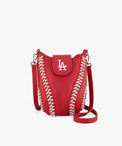 MLB Los Angeles Dodgers Crossbody Bag With Baseball Seam