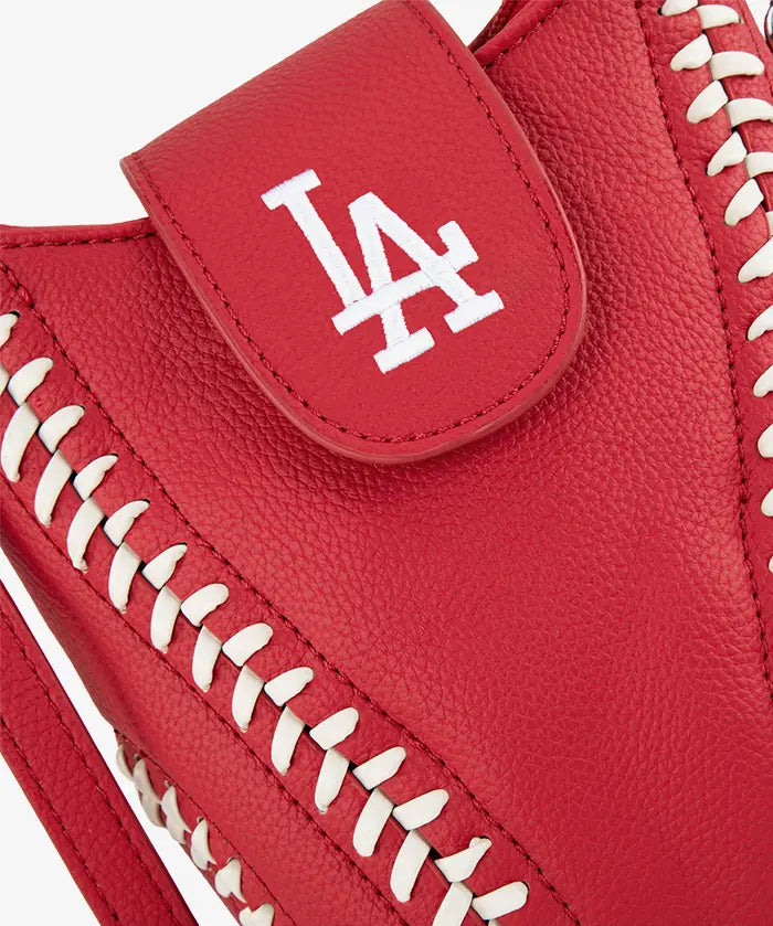 MLB Los Angeles Dodgers Crossbody Bag With Baseball Seam