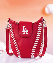 MLB Los Angeles Dodgers Crossbody Bag With Baseball Seam