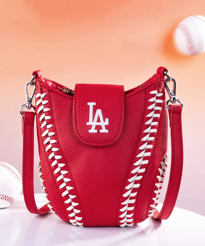 MLB Los Angeles Dodgers Crossbody Bag With Baseball Seam
