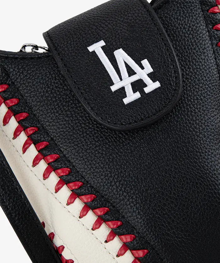 MLB Los Angeles Dodgers Crossbody Bag With Baseball Seam