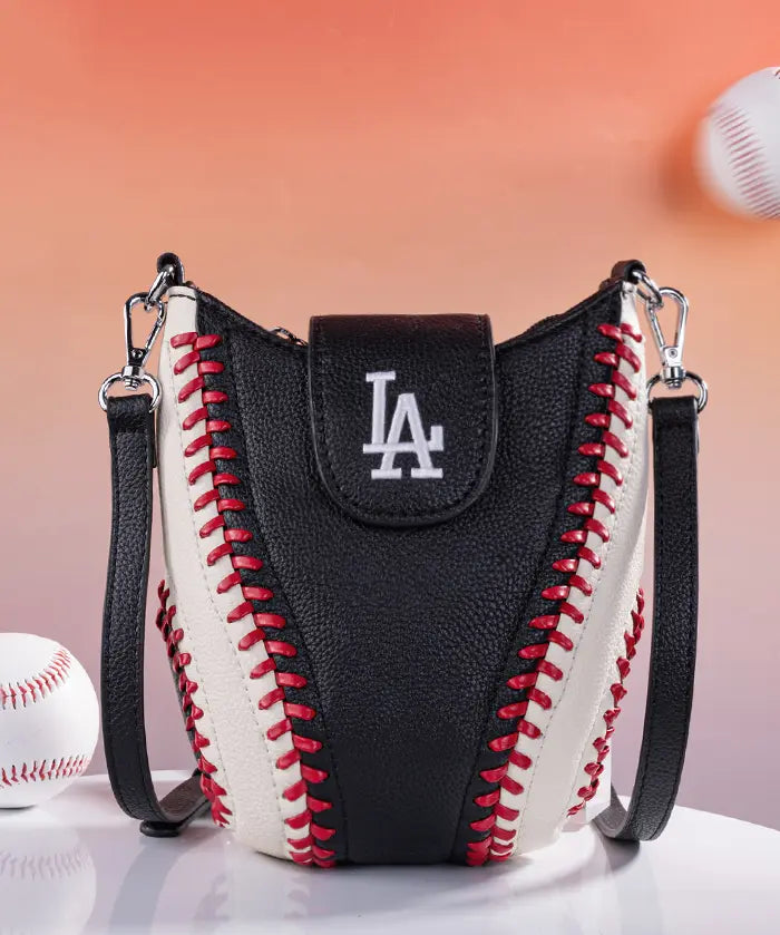 MLB Los Angeles Dodgers Crossbody Bag With Baseball Seam