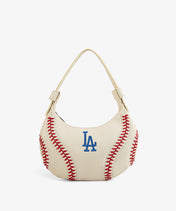 MLB Los Angeles Dodgers Hobo Bag With Baseball Seams