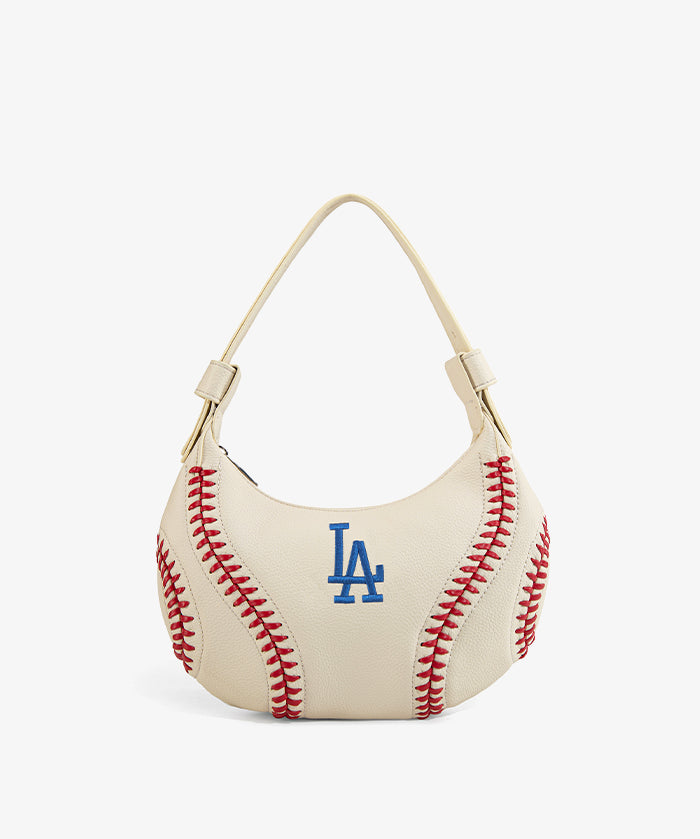 MLB Los Angeles Dodgers Hobo Bag With Baseball Seams
