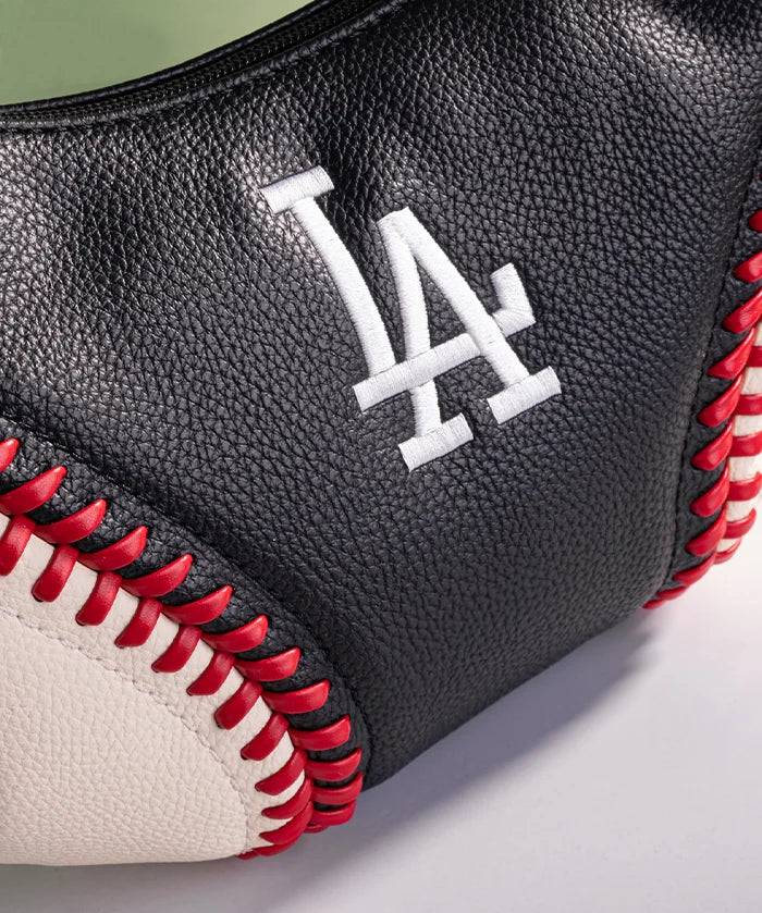 MLB Los Angeles Dodgers Hobo Bag With Baseball Seams