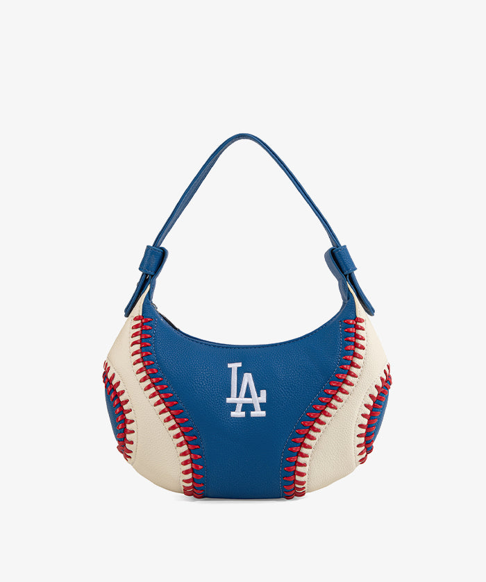 MLB Los Angeles Dodgers Hobo Bag With Baseball Seams