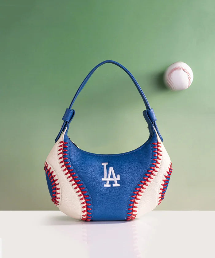 MLB Los Angeles Dodgers Hobo Bag With Baseball Seams