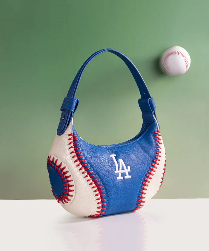 MLB Los Angeles Dodgers Hobo Bag With Baseball Seams