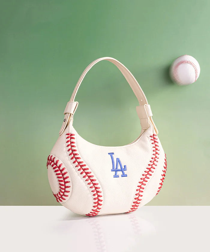 MLB Los Angeles Dodgers Hobo Bag With Baseball Seams