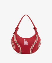 MLB Los Angeles Dodgers Hobo Bag With Baseball Seams