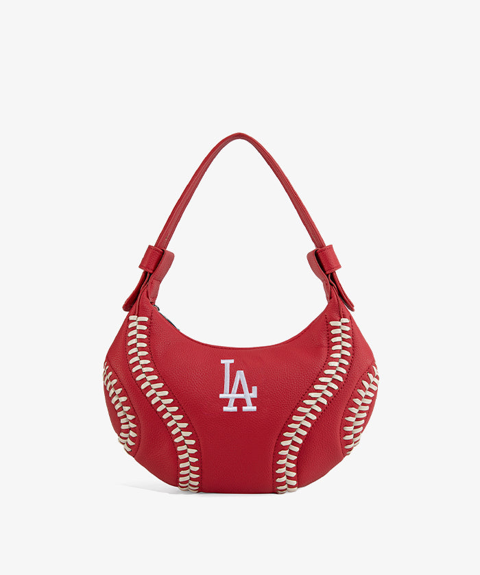 MLB Los Angeles Dodgers Hobo Bag With Baseball Seams