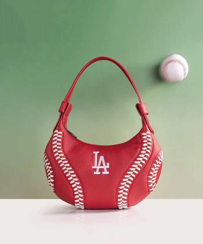 MLB Los Angeles Dodgers Hobo Bag With Baseball Seams