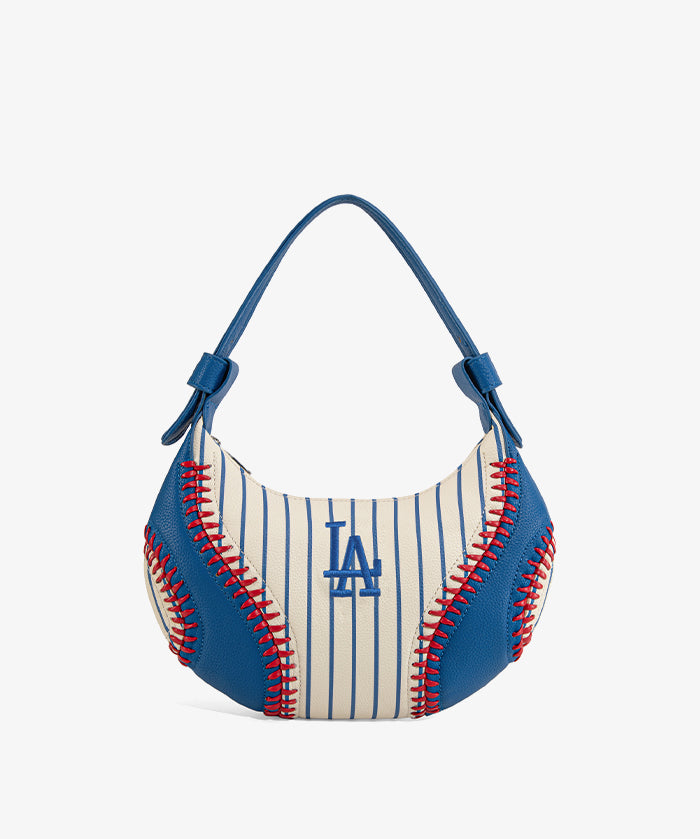 MLB Los Angeles Dodgers Hobo Bag With Baseball Seams