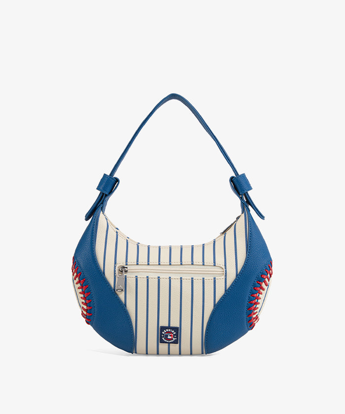 MLB Los Angeles Dodgers Hobo Bag With Baseball Seams