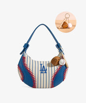 MLB Los Angeles Dodgers Hobo Bag With Baseball Seams