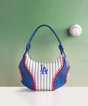 MLB Los Angeles Dodgers Hobo Bag With Baseball Seams