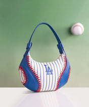 MLB Los Angeles Dodgers Hobo Bag With Baseball Seams