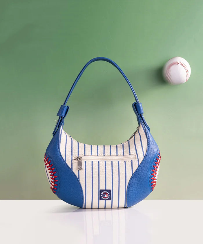 MLB Los Angeles Dodgers Hobo Bag With Baseball Seams