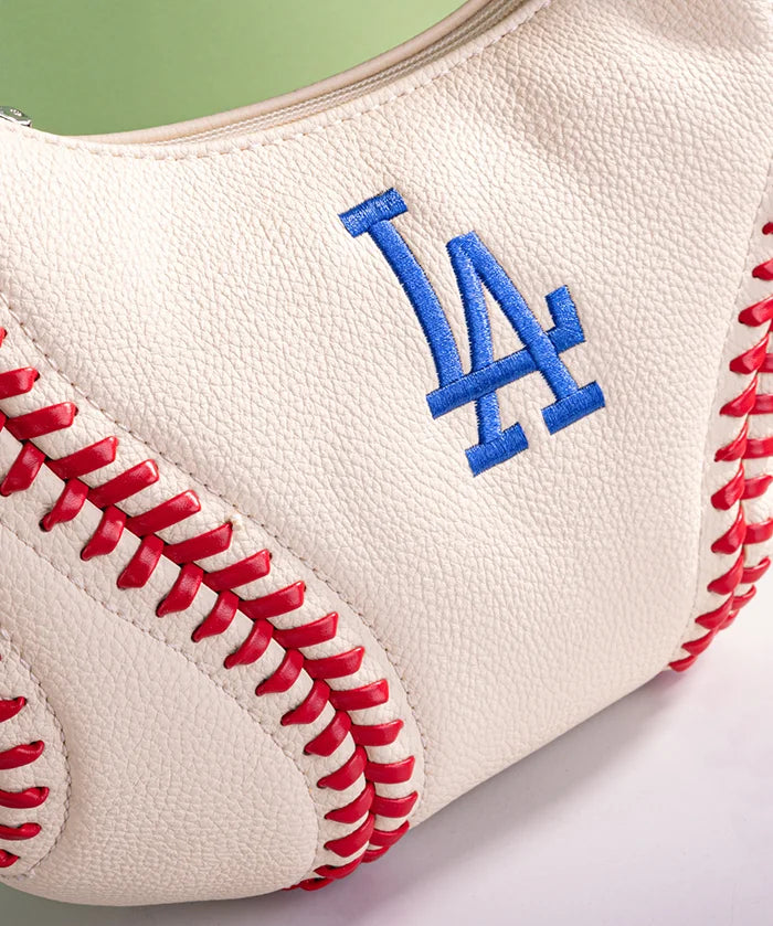 MLB Los Angeles Dodgers Hobo Bag With Baseball Seams