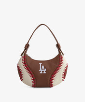 MLB Los Angeles Dodgers Hobo Bag With Baseball Seams