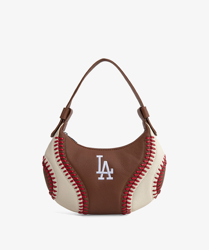 MLB Los Angeles Dodgers Hobo Bag With Baseball Seams