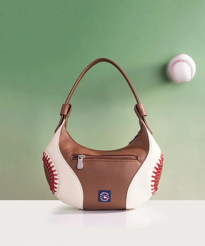 MLB Los Angeles Dodgers Hobo Bag With Baseball Seams