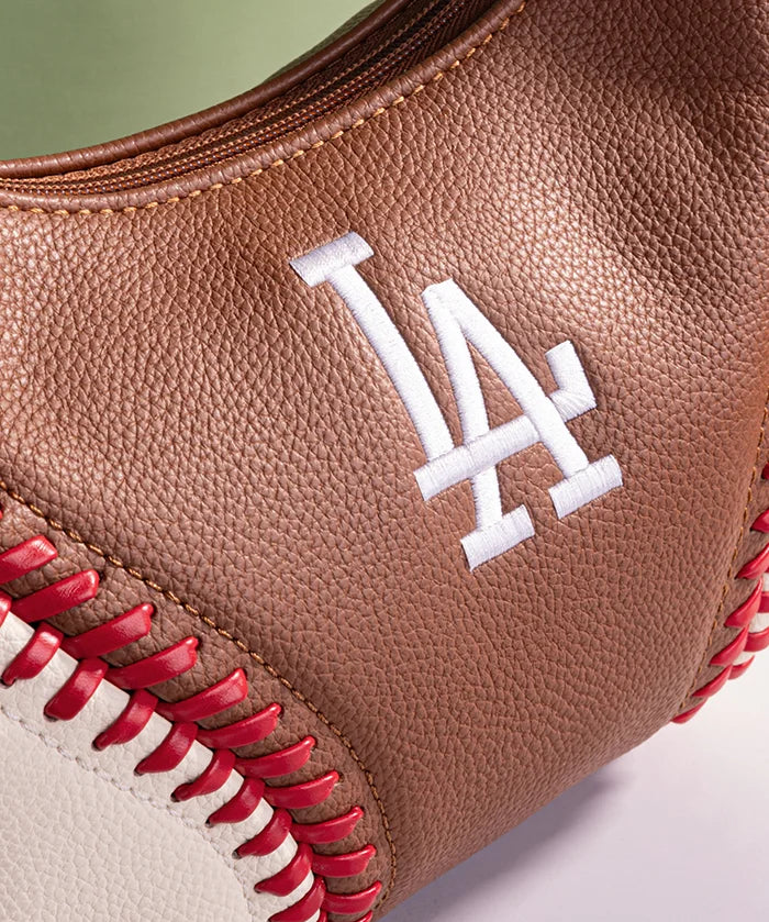 MLB Los Angeles Dodgers Hobo Bag With Baseball Seams
