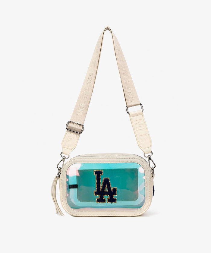 MLB Los Angeles Dodgers Iridescent Clear Crossbody Bag