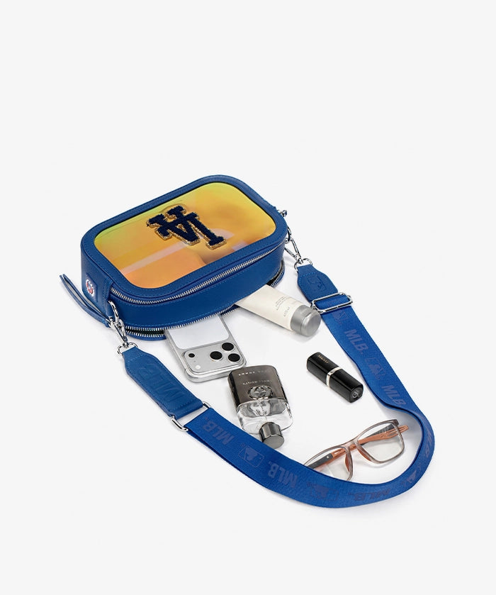 MLB Los Angeles Dodgers Iridescent Clear Crossbody Bag