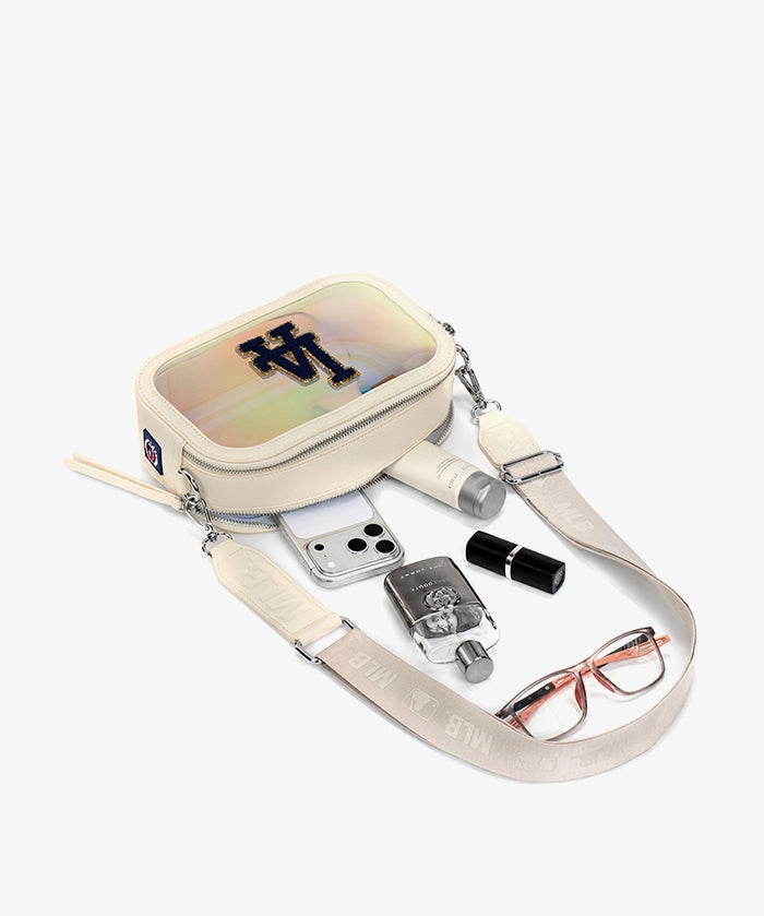MLB Los Angeles Dodgers Iridescent Clear Crossbody Bag